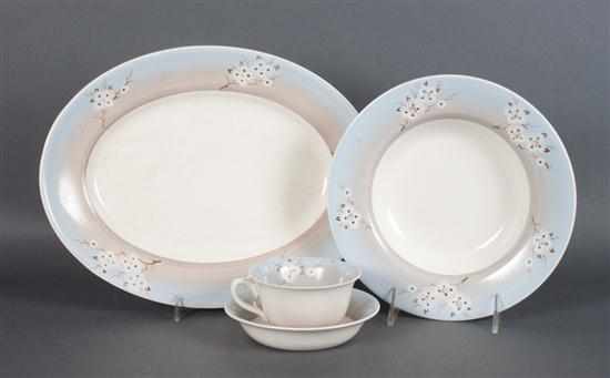 Appraisal: Clarice Cliff -piece china partial dinner service in the ''Honiton''