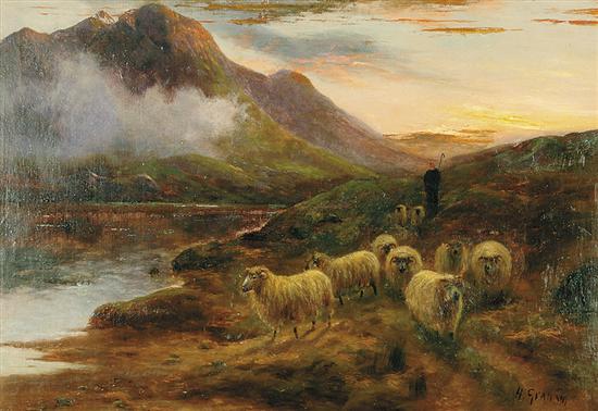 Appraisal: Henry Graham Irish late th century SHEEP RETURNING HOME LOCH