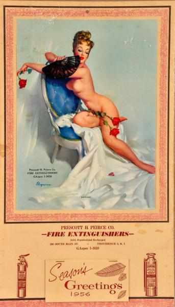 Appraisal: Elvgren Nude Pin Up Calendar Description Only a few small