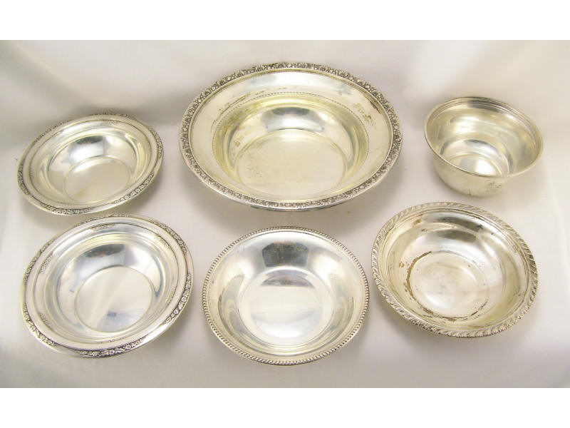 Appraisal: - Misc Sterling Bowls Includes - Gorham sterling bowl measures