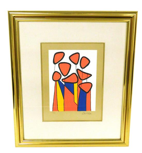 Appraisal: Alexander Calder American - Squash Blossom lithograph pencil signed LR