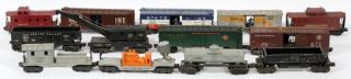 Appraisal: LIONEL O GA FREIGHT CARS POST WAR PCS LIONEL O