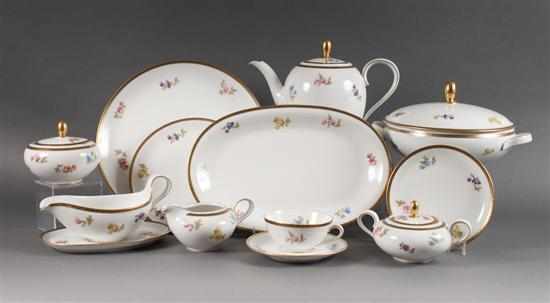 Appraisal: Eschenbach floral decorated porcelain -piece partial dinner service for comprising