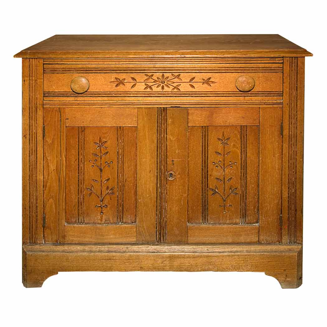 Appraisal: Country Pine Side Cabinet Height inches width inches depth inches