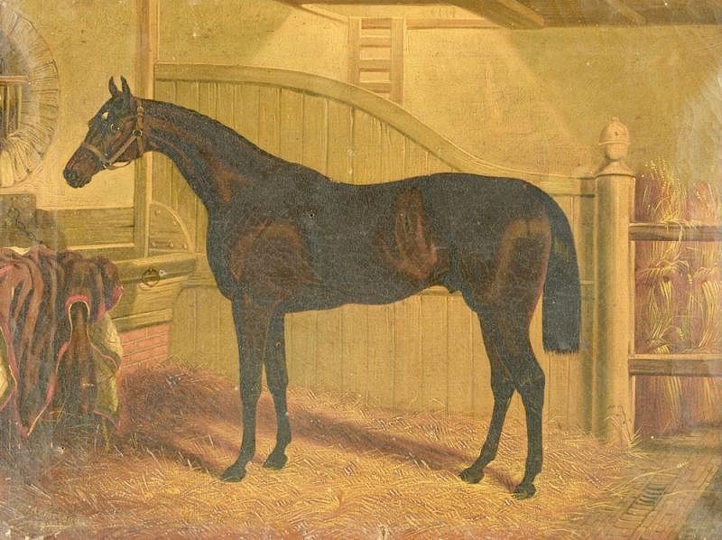 Appraisal: H H Armstead Portrait of a Horse Attr Hugh Henry