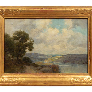 Appraisal: Julian Onderdonk American - Overlooking Medina Lake Southwest Texas oil