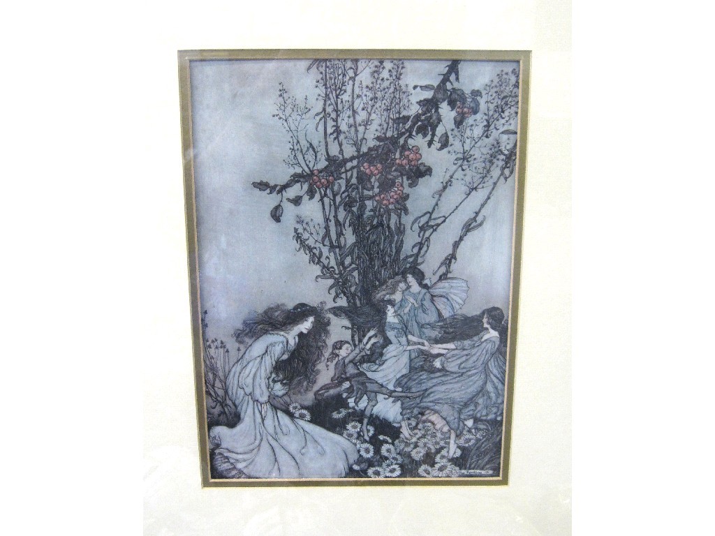 Appraisal: Lot comprising two framed Arthur Rackham prints