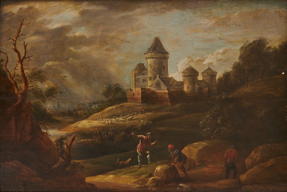 Appraisal: Attributed to DAVID TENIERS IV Flemish - Forest Scene oil