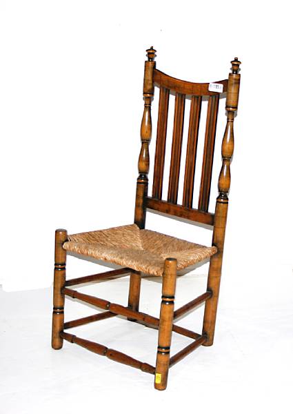 Appraisal: A William and Mary maple side chair New England th