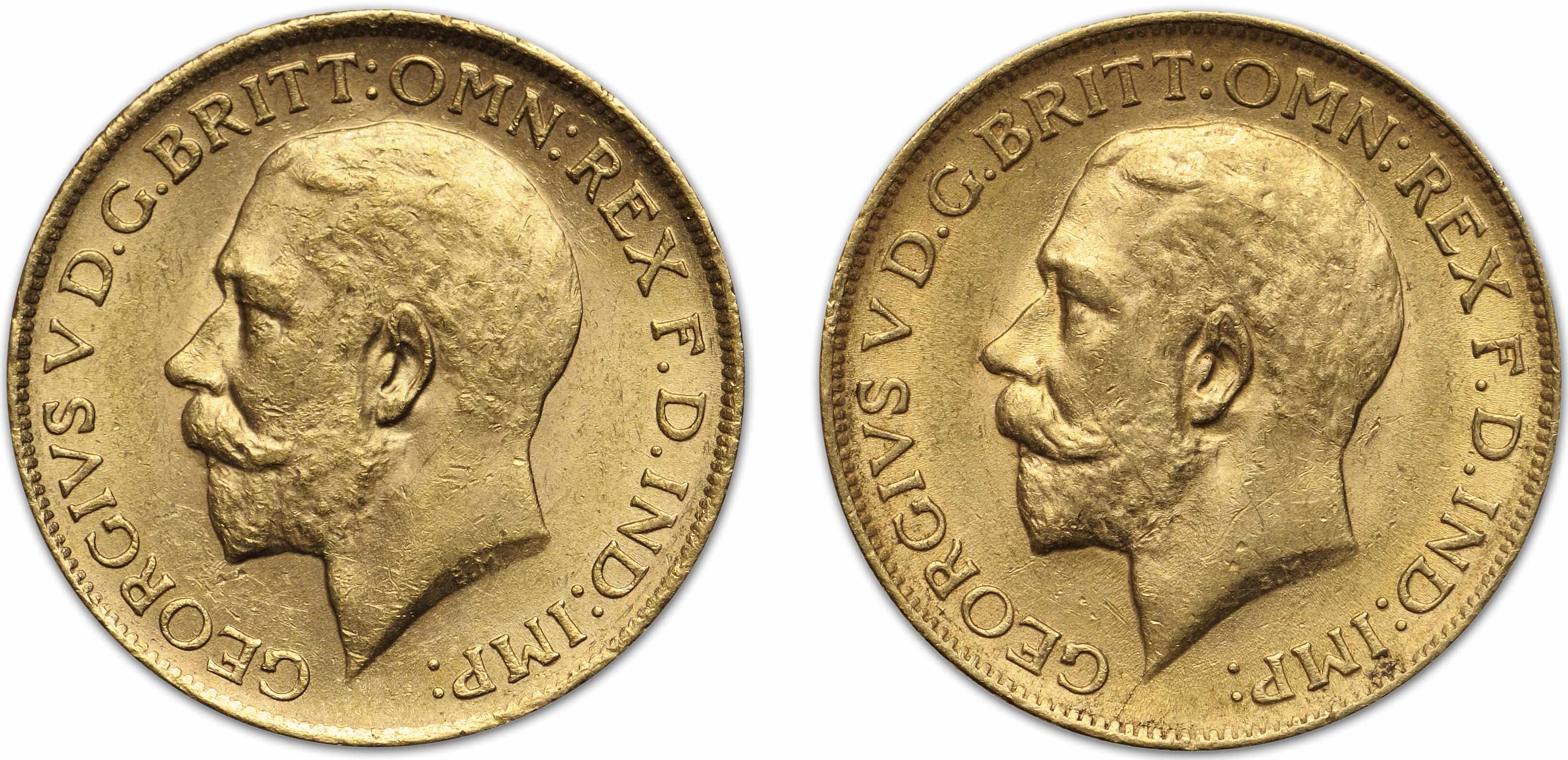 Appraisal: Australia George V Sovereigns -S KM- Both are near-mint with