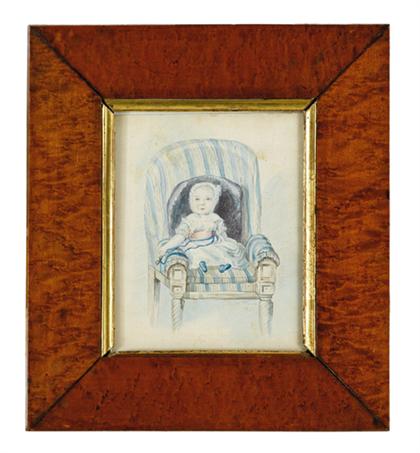 Appraisal: Anglo-American School th century three miniature portraits circa Unsigned watercolor