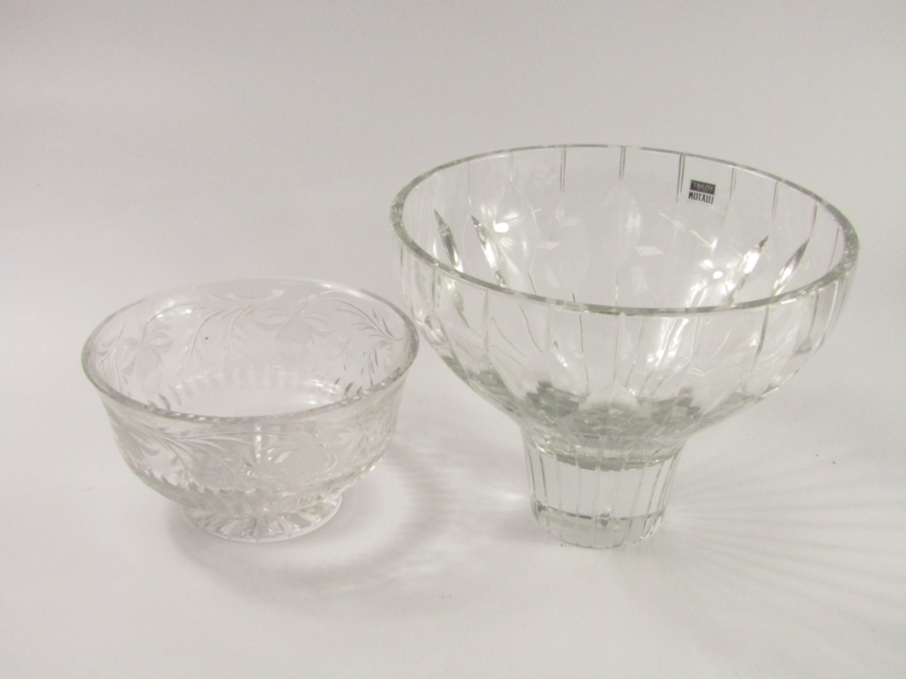 Appraisal: A Stuart Crystal Luxton prism footed bowl cm dia and