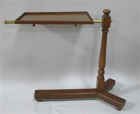 Appraisal: SMALL STANDING LAPTOP DESK TV TRAY th century the single