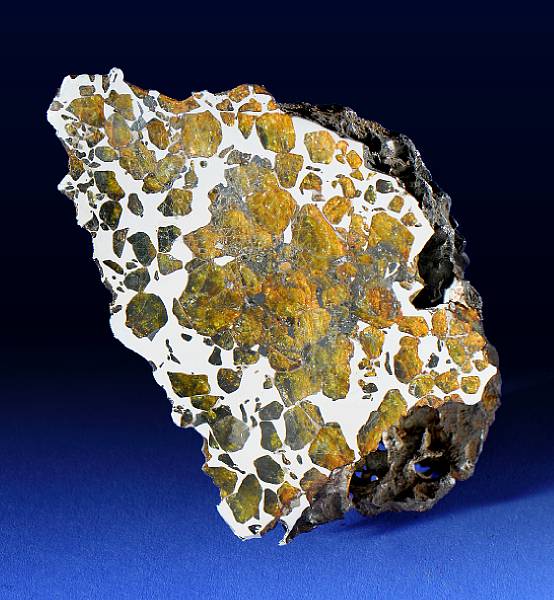 Appraisal: Imilac Meteorite End Piece with Space Gems Interior and Exterior