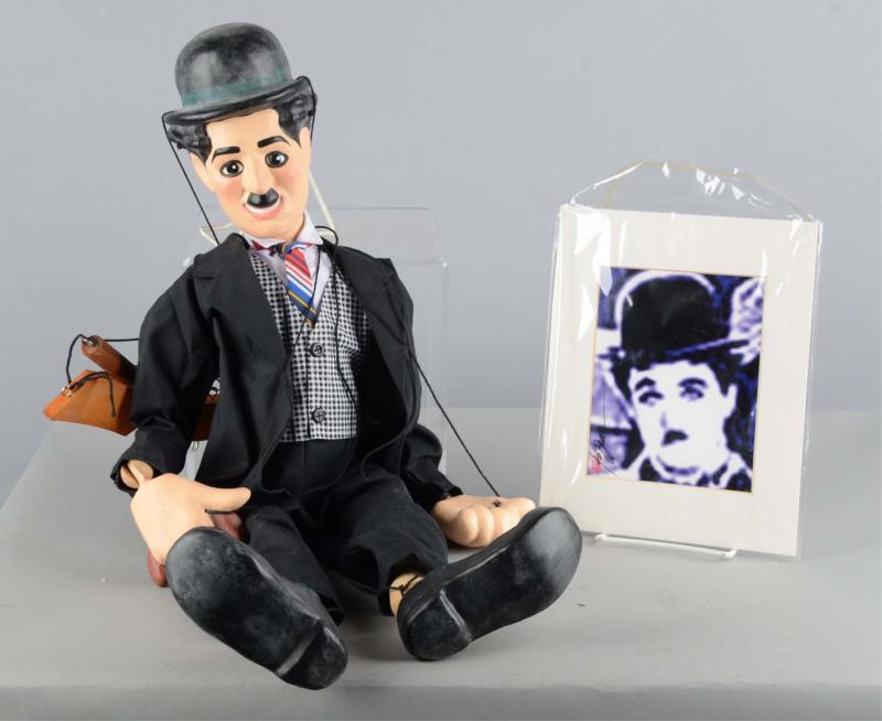 Appraisal: Charlie Chaplin Plaster Marionette Includes Daniel Koffman original ImpressionisTech print