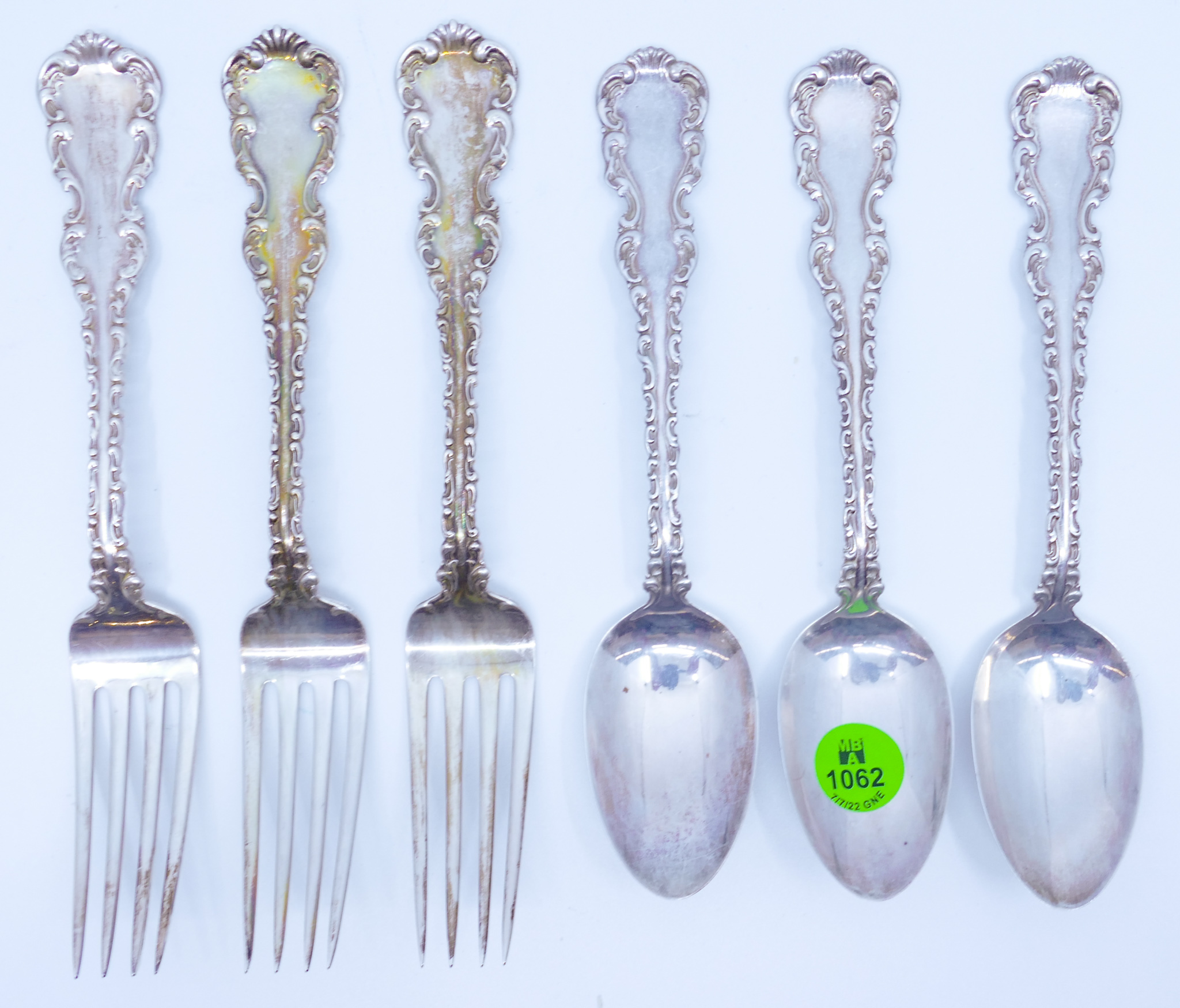 Appraisal: pc Whiting ''Louis XV'' Sterling Flatware - Grams TW