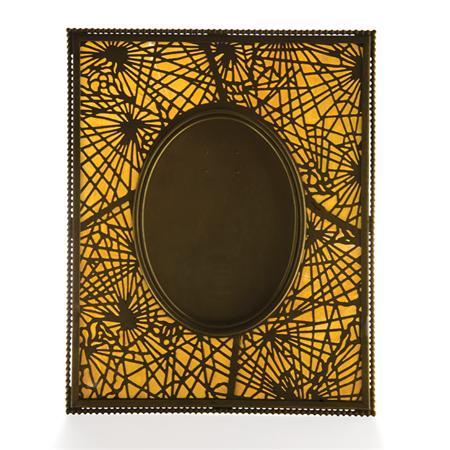 Appraisal: Tiffany Studios Gilt-Bronze and Favrile Glass Photograph Frame Estimate -