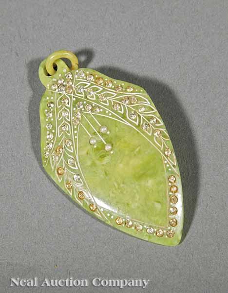 Appraisal: Mardi Gras Krewe of Nereus lucite and paste pendent favor