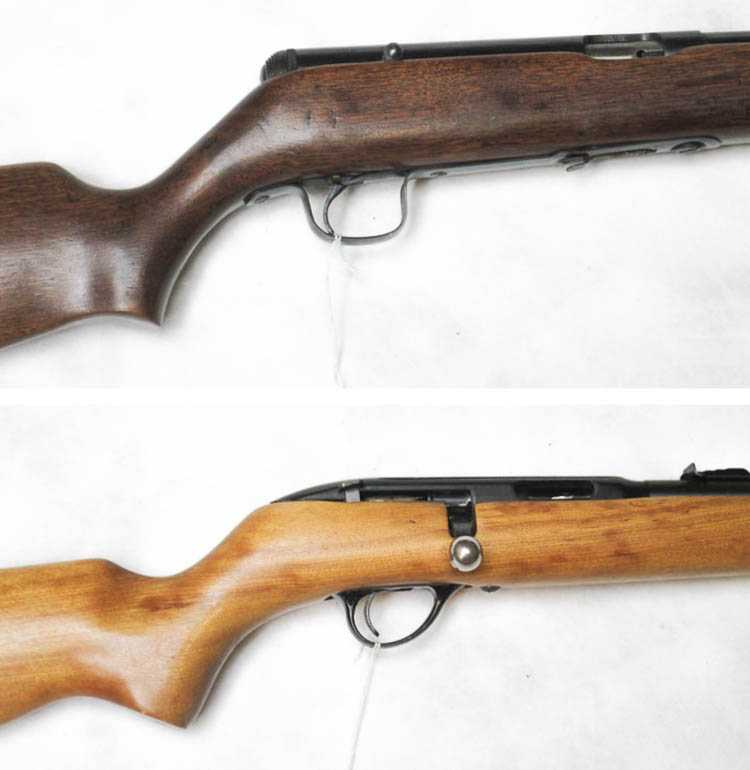 Appraisal: TWO CALIBER RIFLES Harrington Richardson Leatherneck semi automatic barrel walnut