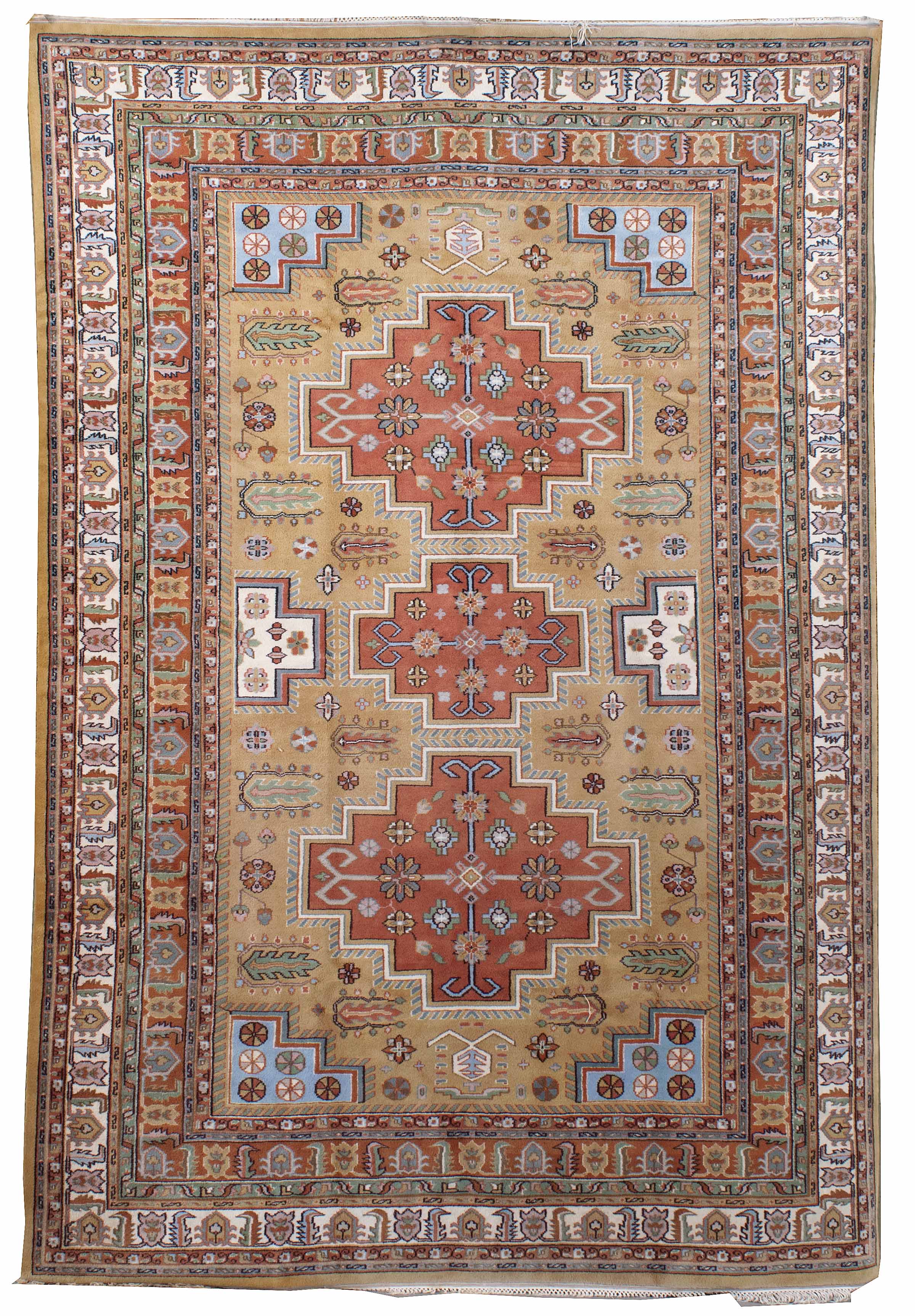 Appraisal: ORIENTAL RUG KAZAK DESIGN ' x ' Traditional design with