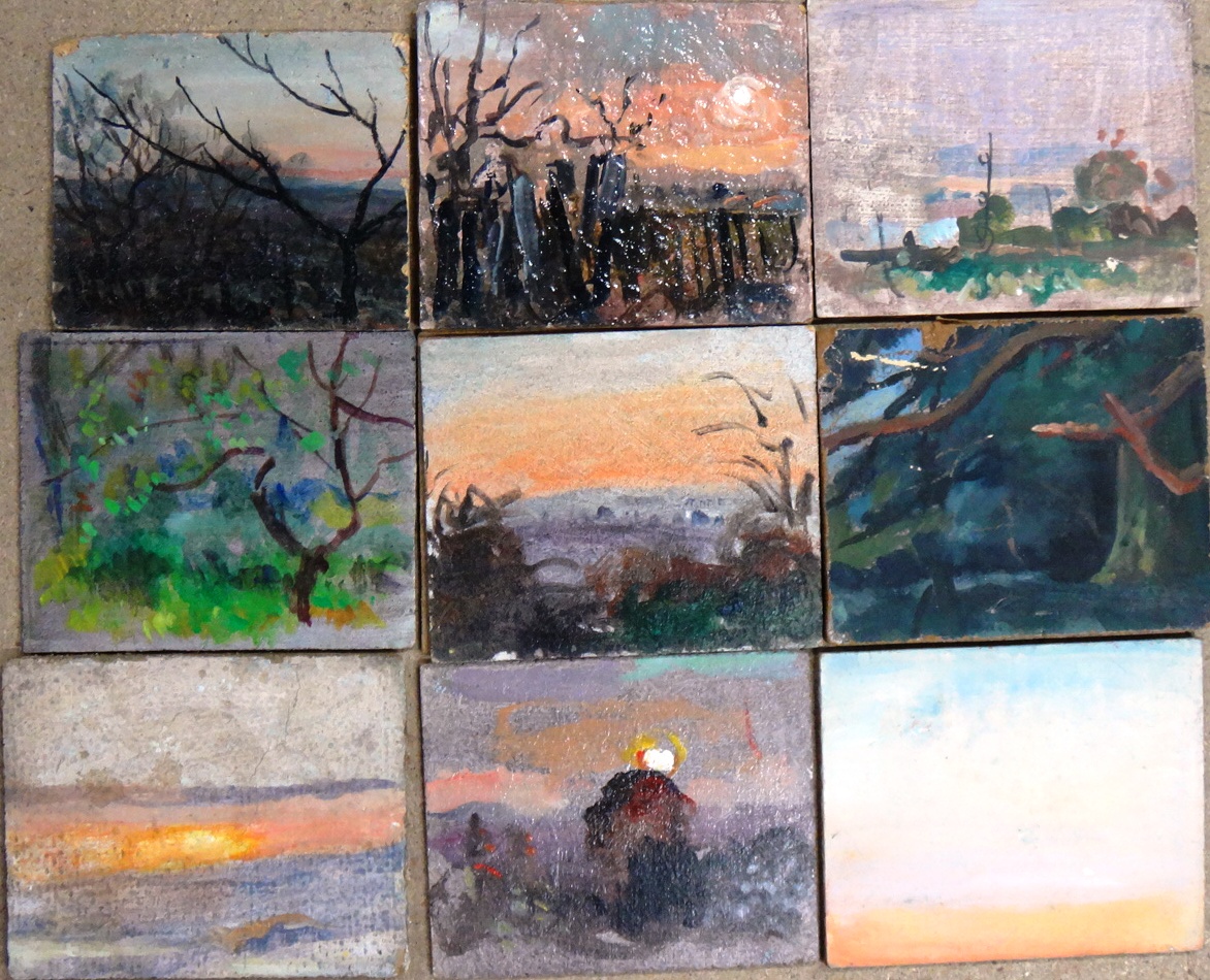 Appraisal: Benjamin Gibbon th century A group of twenty oil sketches