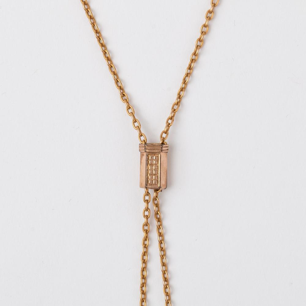 Appraisal: VINTAGE K SLIDE NECKLACE k yellow gold vintage slider chain