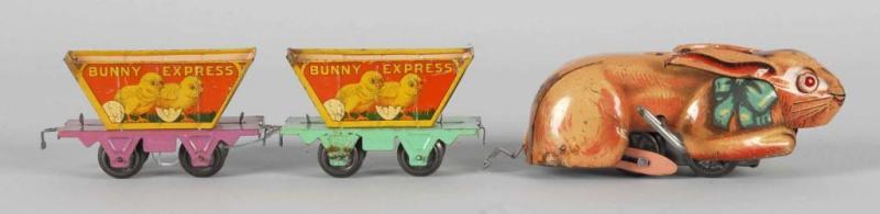 Appraisal: Tin Marx O-Gauge Bunny Express Train Set Description American Pre-war