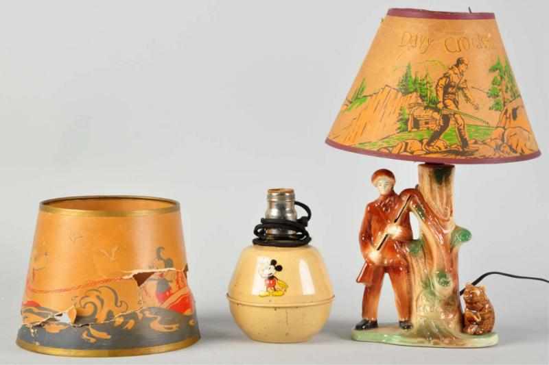 Appraisal: Lot of Walt Disney Character Lamps Includes one Mickey Mouse