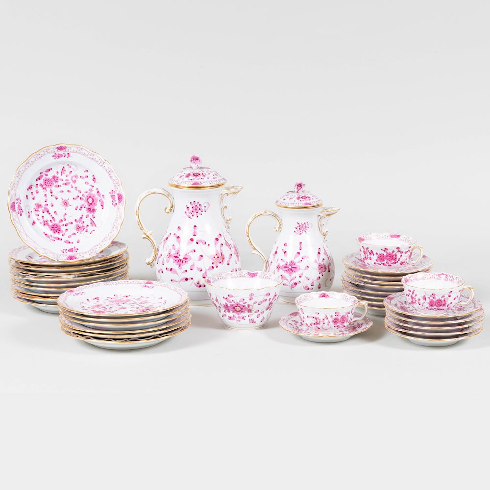 Appraisal: Meissen Porcelain Coffee and Dessert Service in the 'Indianische Blumen'