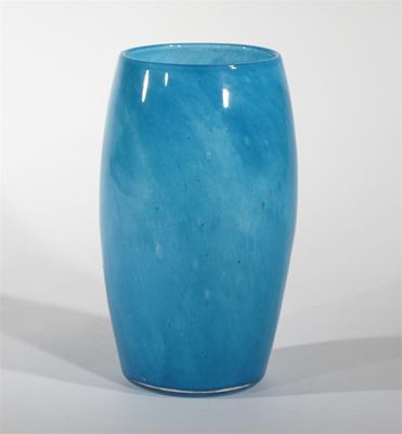 Appraisal: A Whitefriars Cloudy glass vase swollen cylindrical form mottled blue