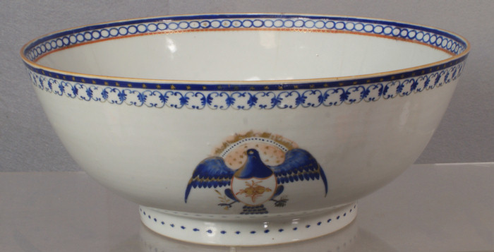 Appraisal: Chinese export porcelain punch bowl - d made for the