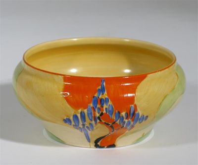 Appraisal: Windbells' a Clarice Cliff Bizarre bowl painted in colours printed