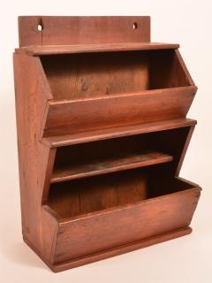 Appraisal: th Century Softwood Hanging Wall Box Double tier and shelf