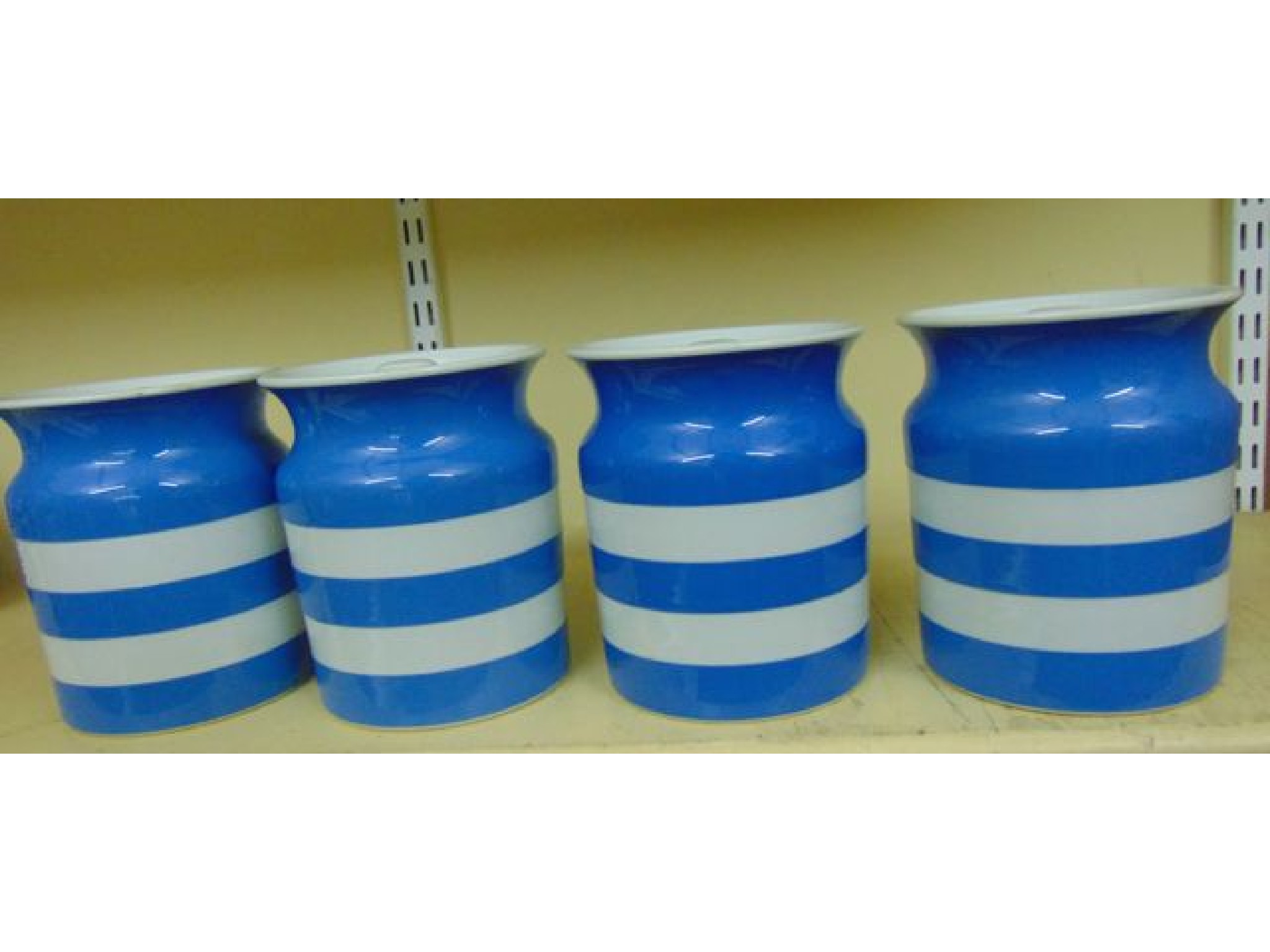 Appraisal: A set of four T G Green Cornishware blue and