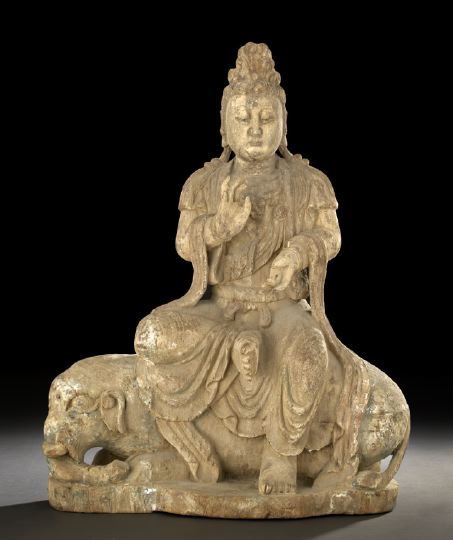 Appraisal: Chinese Carved Wooden Figure of Kwan Yin carved as the