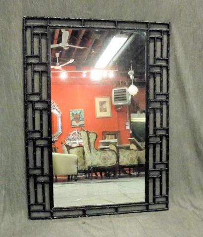 Appraisal: Faux Bamboo Asian Style Framed Mirror As is From a