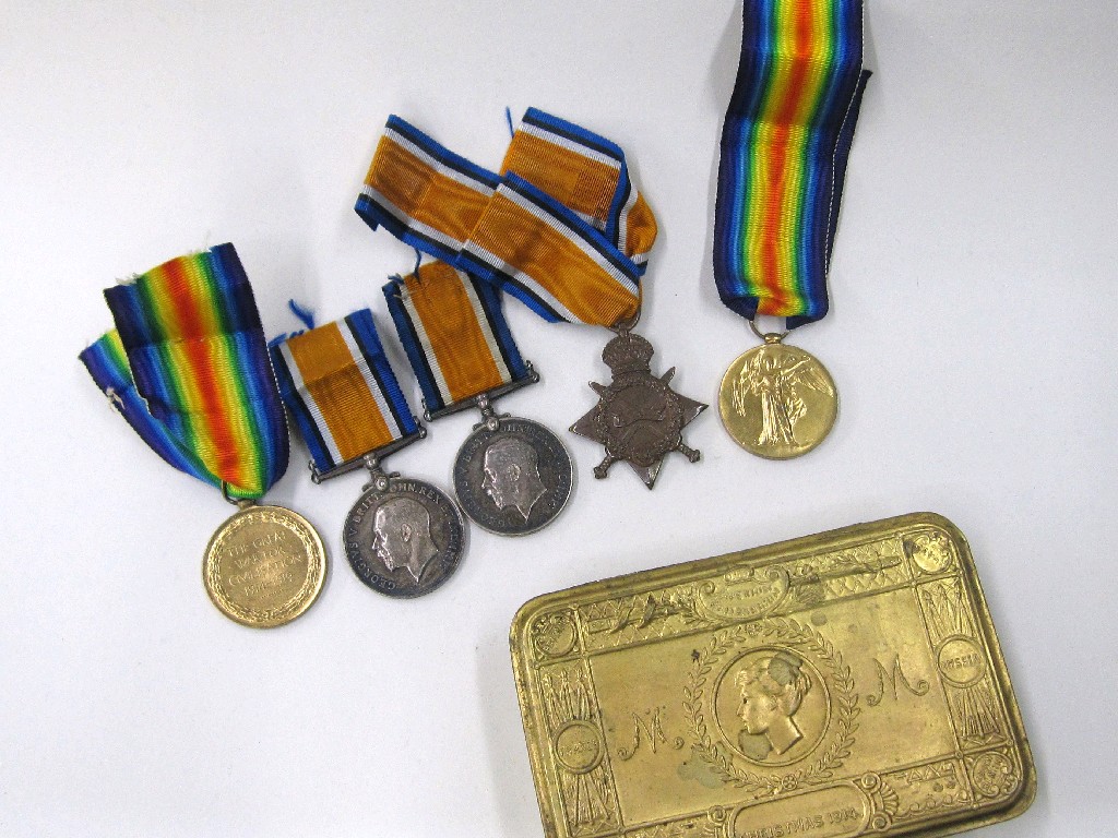 Appraisal: Lot comprising two groups of WWI medals to PTE A