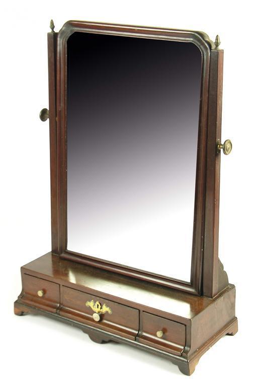 Appraisal: A mid th century mahogany dressing table mirror