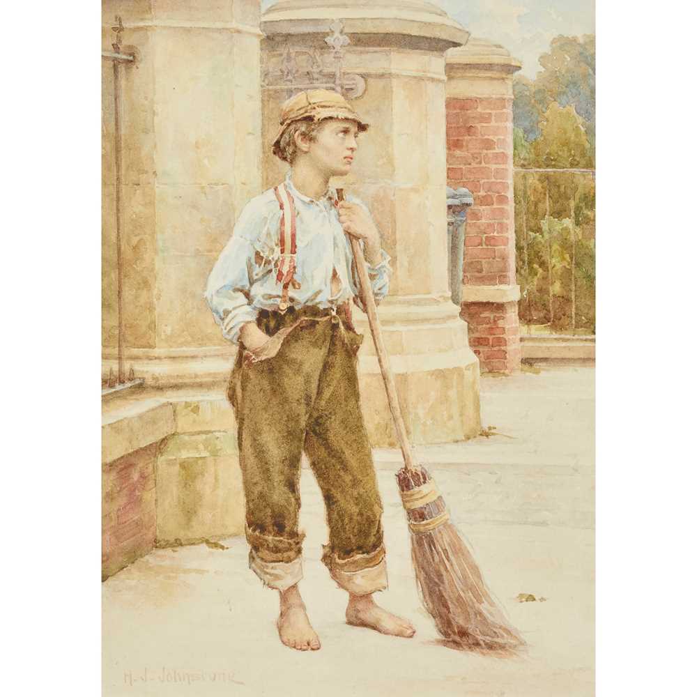 Appraisal: HENRY JAMES JOHNSTONE BRITISH - YOUNG SWEEP Signed watercolour cm