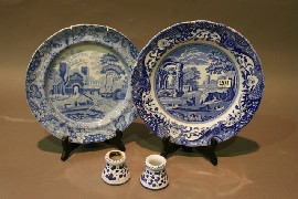 Appraisal: A Spode blue and white Castle pattern plate together with