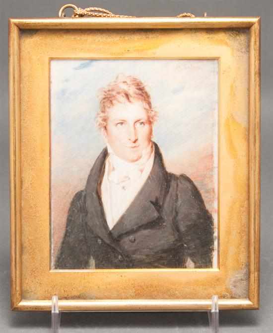 Appraisal: Alfred Edward Chalon French - Portrait miniature of Philip Hone