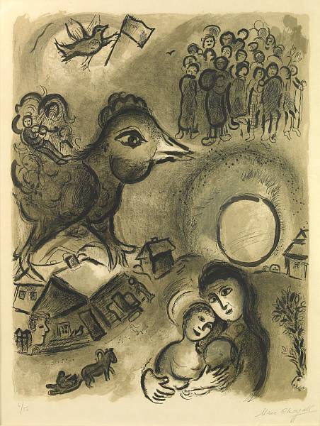 Appraisal: Marc Chagall Russian French - The Fantastic Village M bis