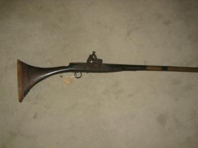 Appraisal: AN AFGHANISTAN STYLE MUSKET with part octagonal barrel full walnut