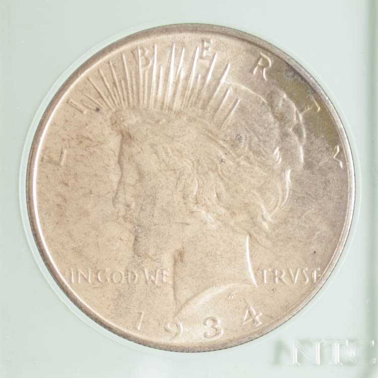 Appraisal: U S PEACE TYPE SILVER DOLLAR -D NTC cased and