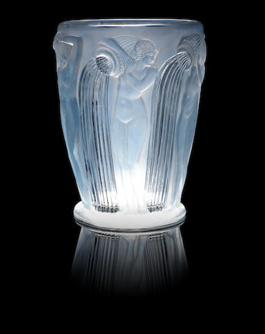 Appraisal: Ren Lalique French - 'Dana des' a Vase design frosted