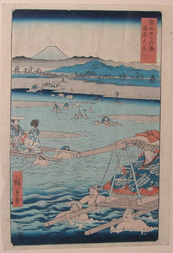 Appraisal: Print number twenty-six in a series of thirty-six Hiroshige Ando