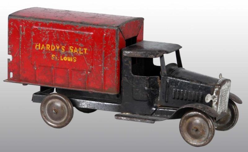 Appraisal: Pressed Steel Metalcraft Hardy's Salt Truck Toy Description American Red