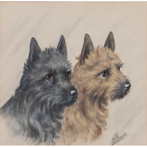 Appraisal: L W Fraser th c - Portraits of Dogs a