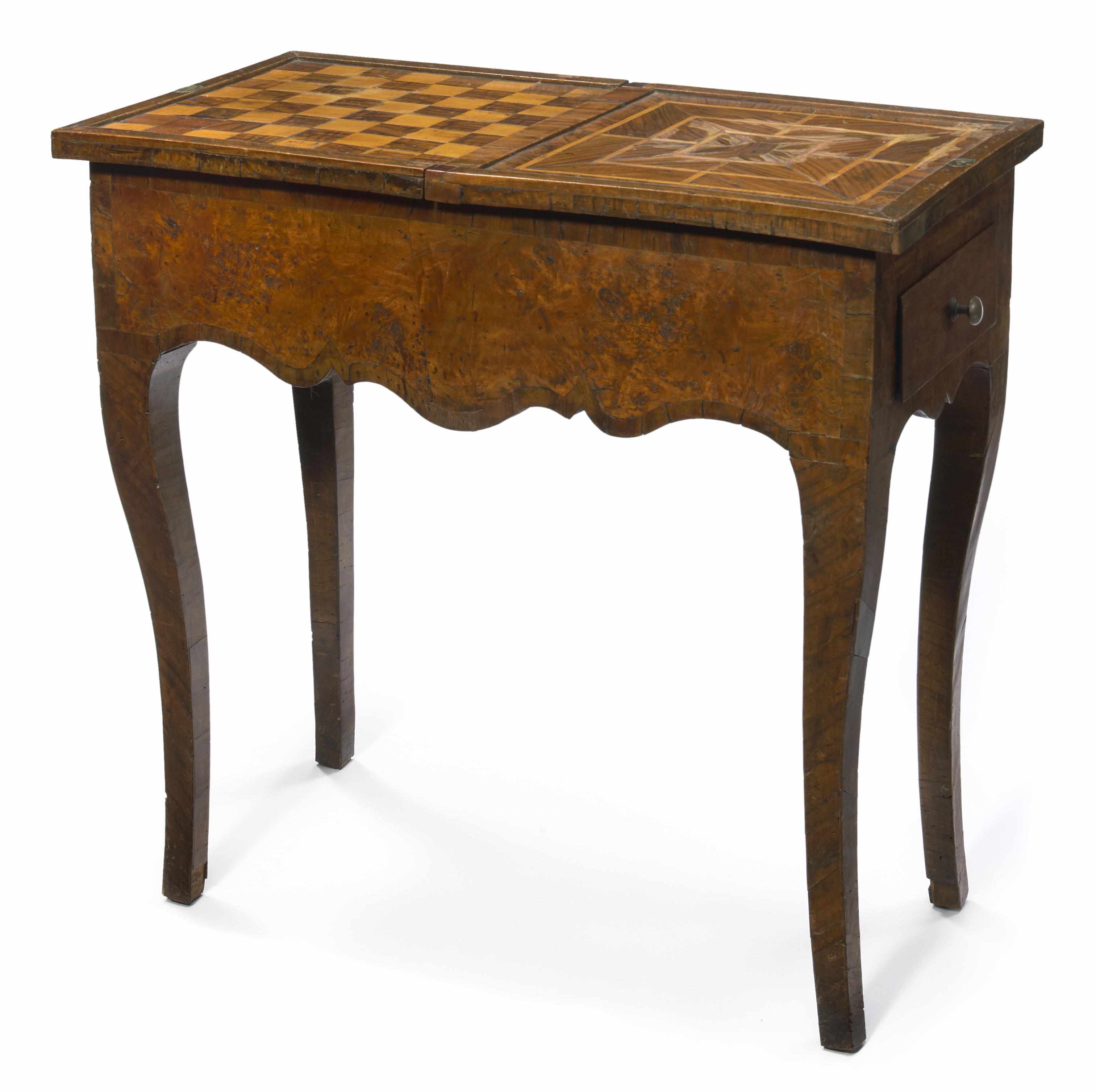 Appraisal: A Continental Neoclassical inlaid specimen wood games table fourth quarter