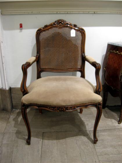 Appraisal: Pair of Regence style arm chairs H W in The